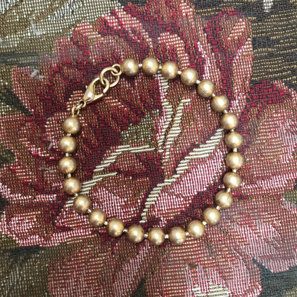 Matt Gold tone Bead Bracelet.